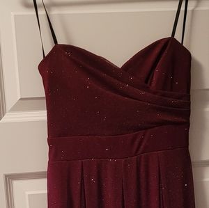 Burgundy grad dress